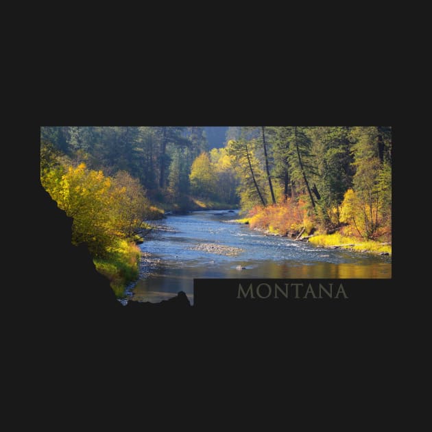 Montana- A River Runs Through Autumn by Whisperingpeaks