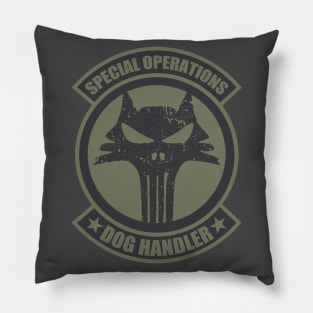 Special Operations Dog Handler (distressed) Pillow