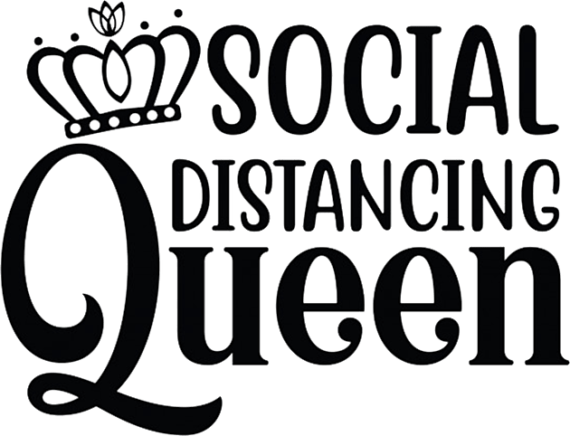 Social Distancing Queen  Quote Artwork - Quarantine Quotes Kids T-Shirt by Artistic muss