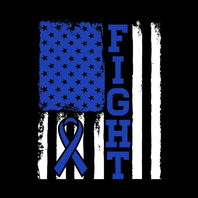 Fight Flag Colon Cancer Fighter by eldridgejacqueline