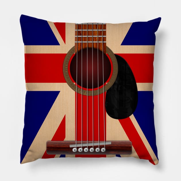 Union Jack Guitar Pillow by Packrat