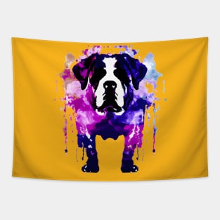 Saint Bernard Watercolor Stencil Tapestry