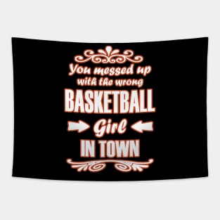 Basketball Hobby Team Gift Girl Basket Tapestry