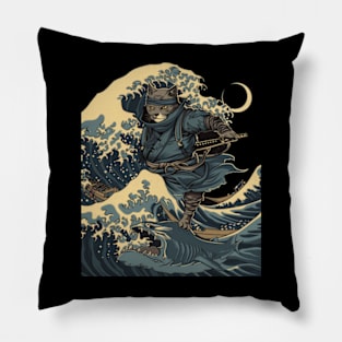 Cat Ninja Secrets Silent Mastery Pillow