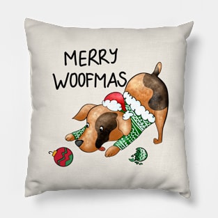 Merry Woofmas Pillow