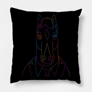 Bojack Neon Lineart Pillow