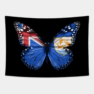 Anguillan Flag  Butterfly - Gift for Anguillan From Anguilla Tapestry