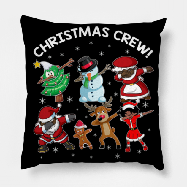 Black Santa Claus Throw Pillow African American Christmas Crew - Black Santa Claus - Pillow