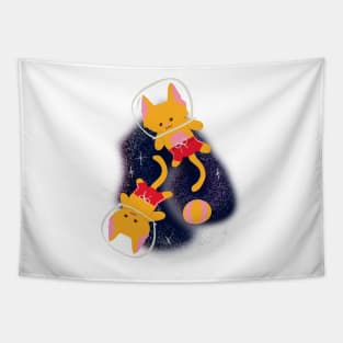 Cats Summer Space Swimming Vortex Tapestry