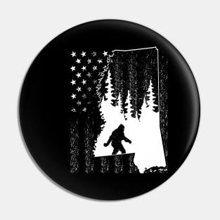 Mississippi Bigfoot American Flag Pin