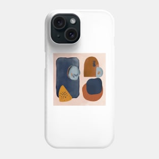 Blush and Navy Abstract Design Phone Case