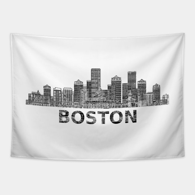 Boston - World Cities Series by 9BH Tapestry by JD by BN18 