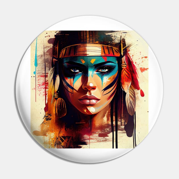 Powerful Egyptian Warrior Woman #3 Pin by Chromatic Fusion Studio