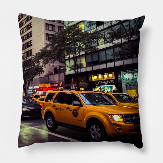 Manhattan, New York City Pillow by eleonoraingrid