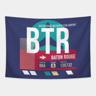 Baton Rouge, Louisiana (BTR) Airport Code Baggage Tag Tapestry