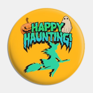 Happy Haunting Halloween Pin