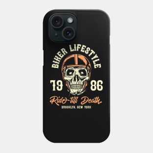 Biker lifestyle 7986 ride till death Phone Case