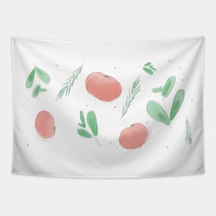 Freshly Picked Italian Tomatoes and Herbs Tapestry