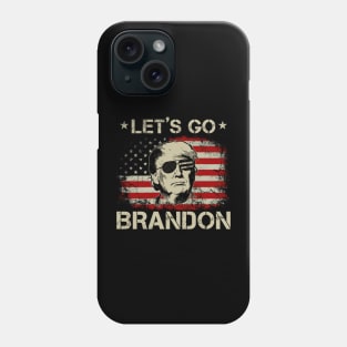 Let's Go Brandon Trump American Flag Sunglasses Phone Case