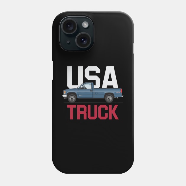 USA Truck 1 LWB Blue Phone Case by JRCustoms44