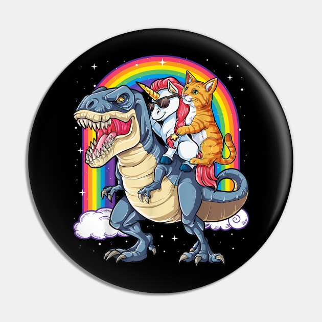 Fantastic Felineosaur a Majestic Blend of Cat, Dino, and Unicorn Pin by luxury artista