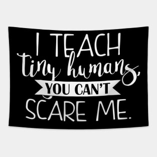 I Teach Tiny Humans You Cant Scare Me Teacher Tapestry