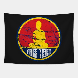 Free Tibet Buddha in Mediation Tapestry