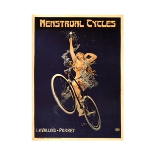 Menstrual Cycles - Parody of Vintage French Advertising Poster T-Shirt