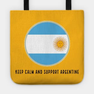 keep calm and support argentine Tote