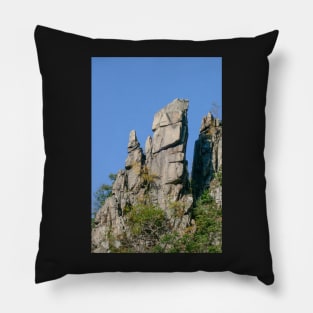 Bodetal, rock, cliff, cliff, Thale, Harz, Germany, autumn Pillow