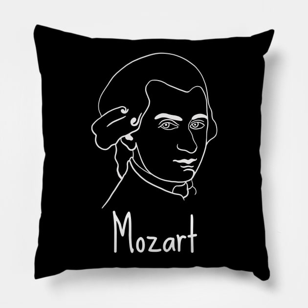 Wolfgang Amadeus Mozart - Austrian Classical Music Composer Pillow by isstgeschichte