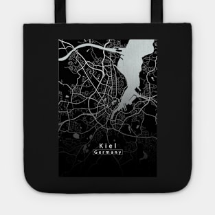 Kiel Germany City Map dark Tote