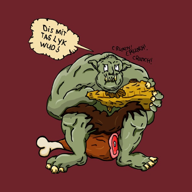 Troll Eating Wood by fixedthor