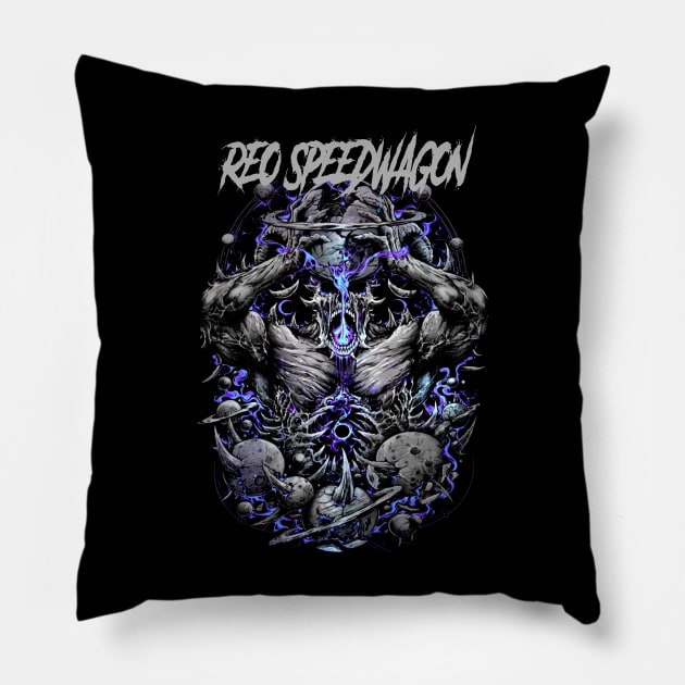 REO SPEEDWAGON BAND MERCHANDISE Pillow by Rons Frogss