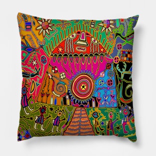 Shaman Tribal Spirits Dreaming Pillow