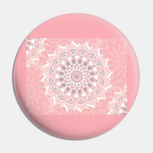 Pink flower mandala Pin