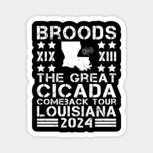 Great Cicada Comeback Tour Louisiana 2024 Magnet