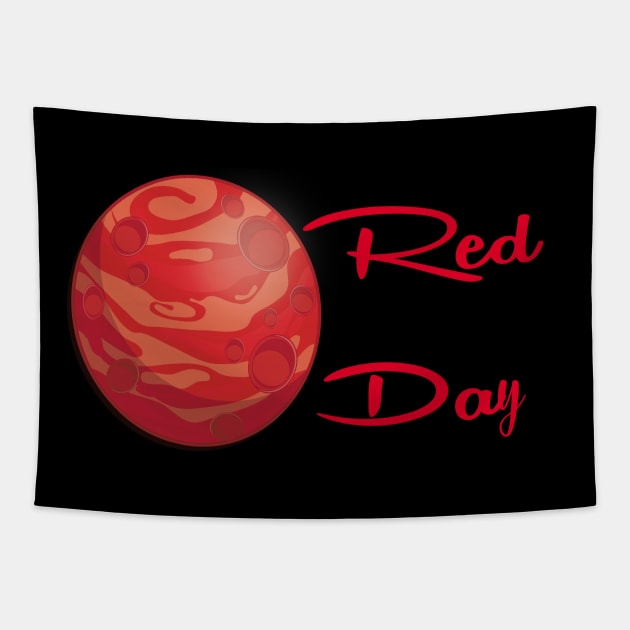 Red planet Day Tapestry by care store