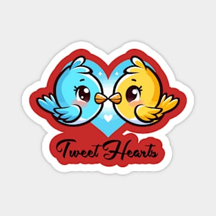 Chirpy Amour: Feathered Heart Symphony Magnet