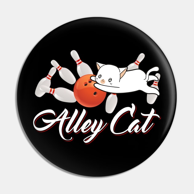 Bowling - Alley Cat Pin by Tee__Dot