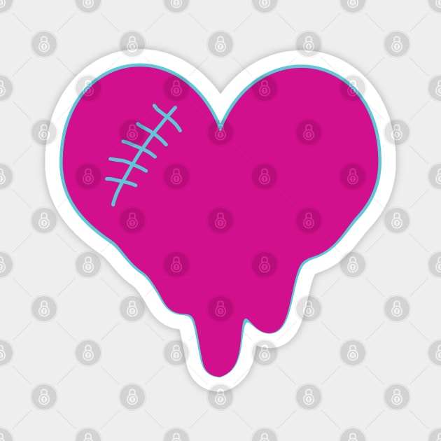 Heart Melt - Pink and Blue Magnet by LAEC