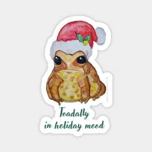 Christmas Frog in holiday mood Magnet