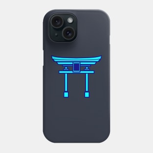 Torii gate (aqua blue) Phone Case