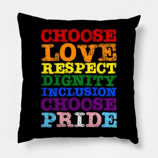 Choose Love Pride Flag Pillow