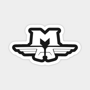 Motobecane 'M' logo - white Magnet