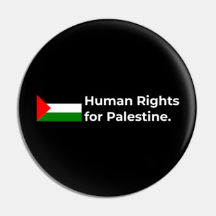 Palestine Human Rights for Palestine Pin