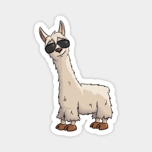 Funky Alpaca Hipster Llama With Sunglasses Magnet