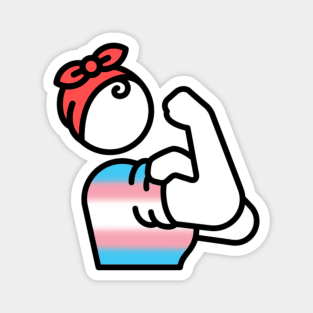 Trans Pride Rosie the Riveter Magnet