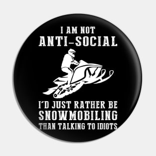 Revving Up Laughter - Embrace the Snowmobile Humor! Pin