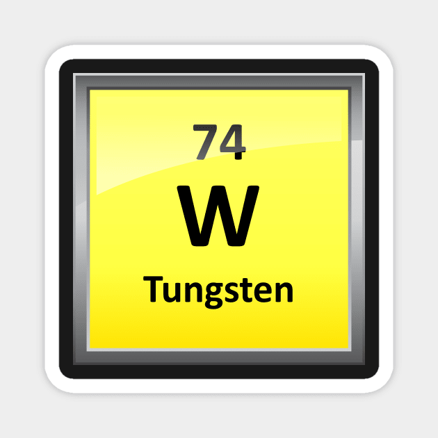 Tungsten Periodic Table Element Symbol Magnet by sciencenotes